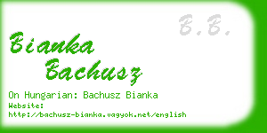 bianka bachusz business card